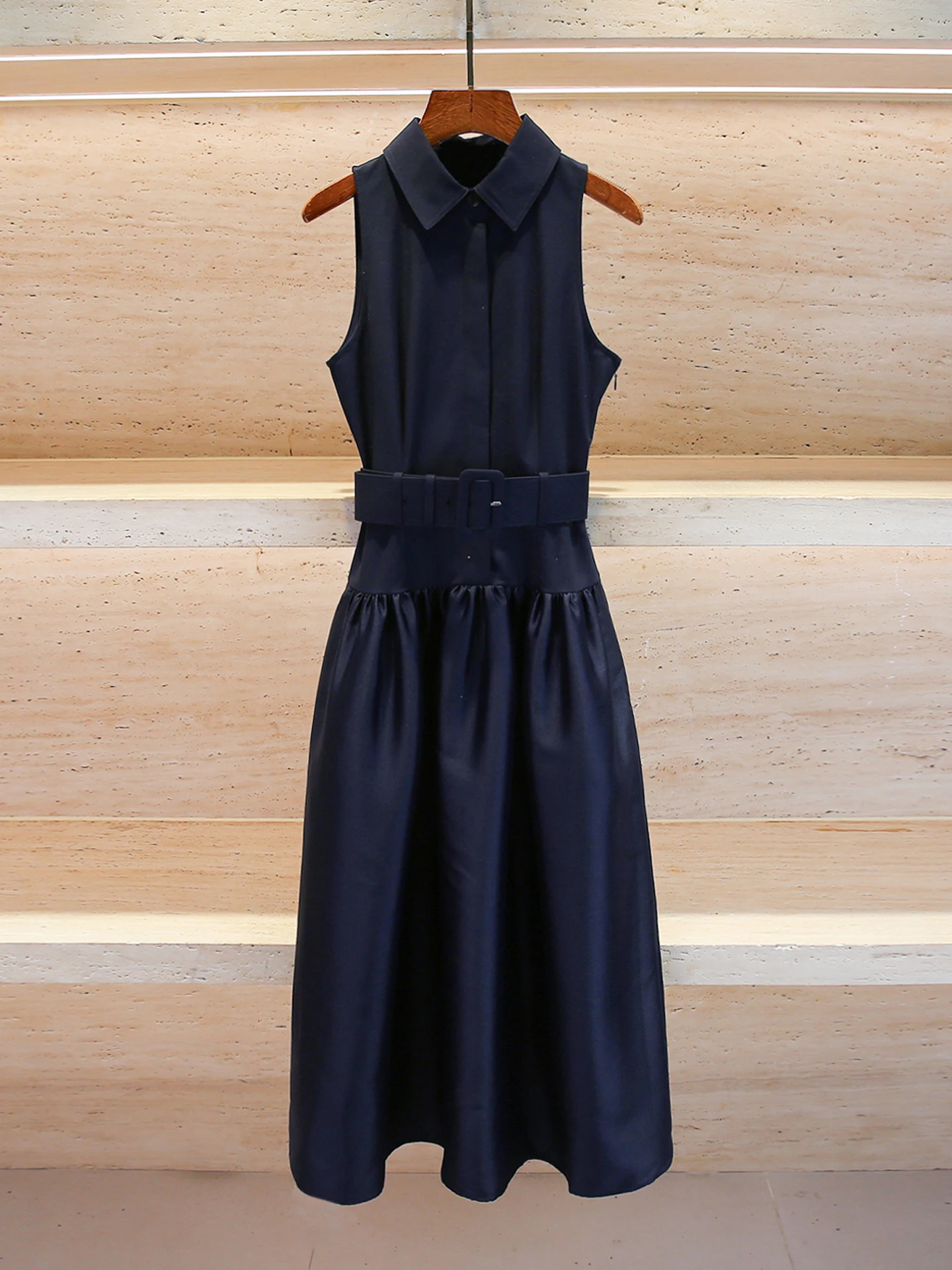 

Длинный жилет Hepburn Sle с высокой талией Dr Ele, простой силуэт трапециевидной формы, удобный, средний, тонкий для поездок на работу