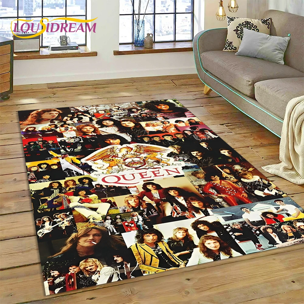 Classics Queen-Rock-Band Freddie Customized Carpet Rug for Bedroom Living Room Home Sofa Decoration,Large Decor Floor Mat Gift