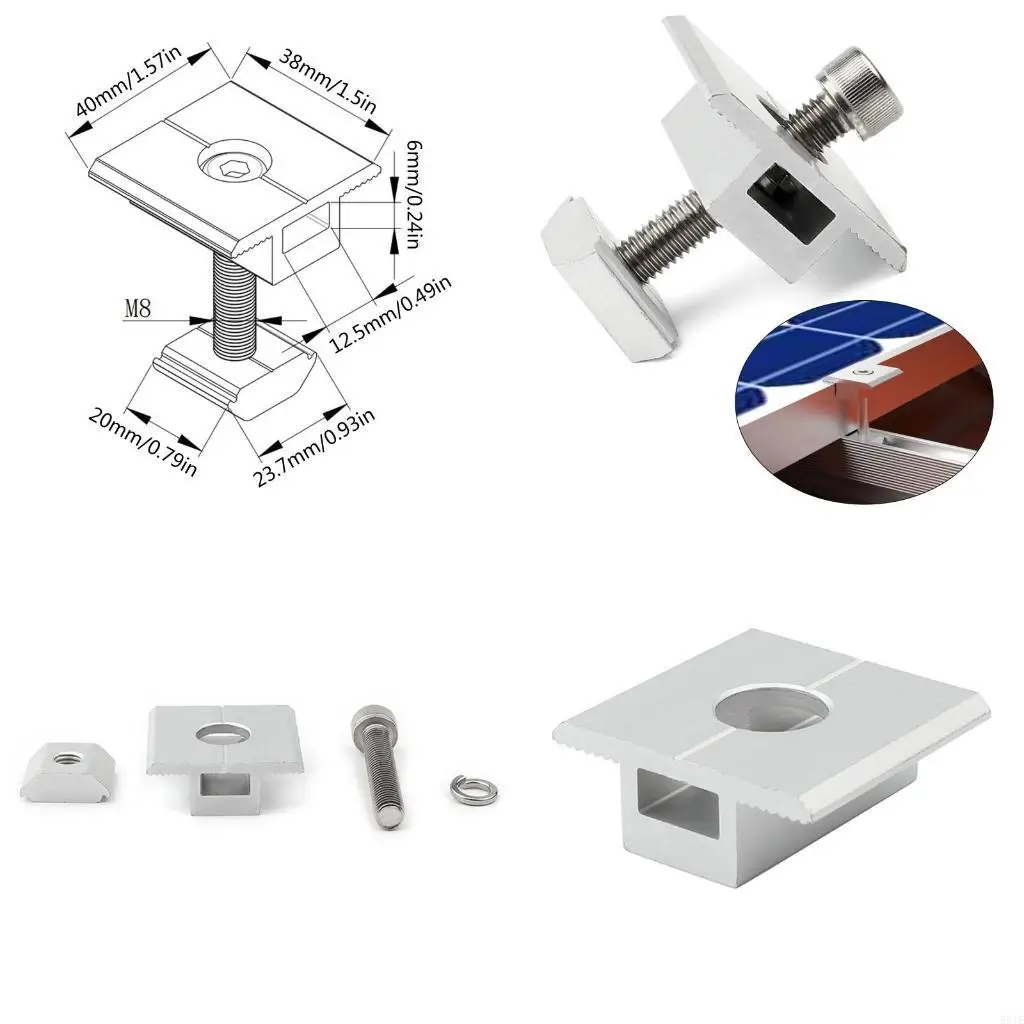 

581E 10Pcs Solar Panel Mounting Brackets, Includes Fitting