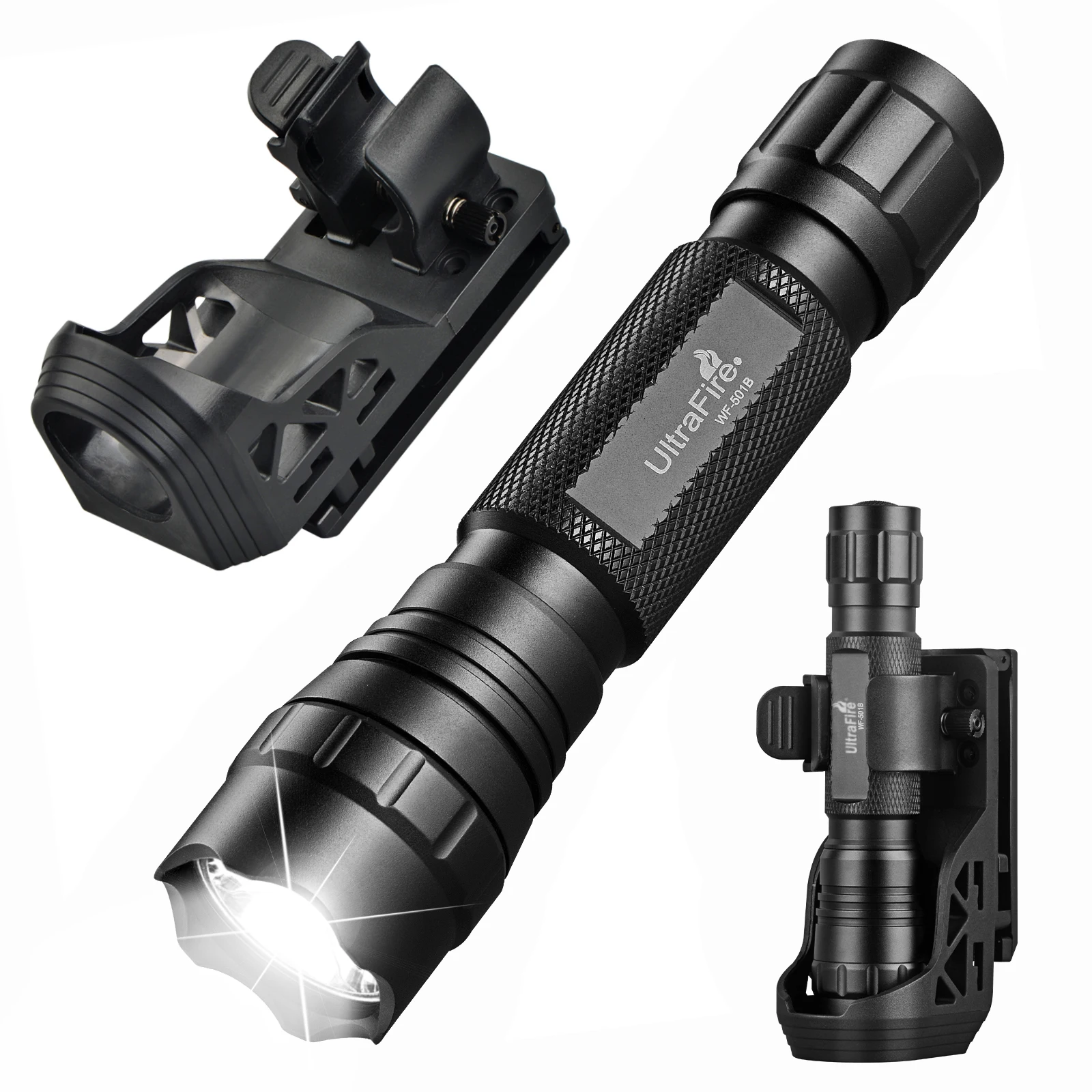 UltraFire WF-501B Army Tactical Flashlight 1200 Lumen Powerful Duty Belt LED Police Torch Light 18650 Rechargeable Military Lamp