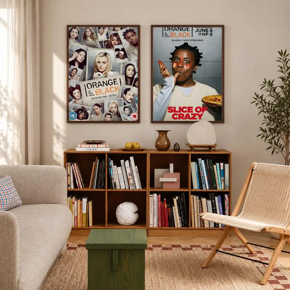 Popular Prison Comedy Drama TV Series Orange Is the New Black Poster Self‑Adhesive Waterproof Poster Sticker Wall Art Home Decor