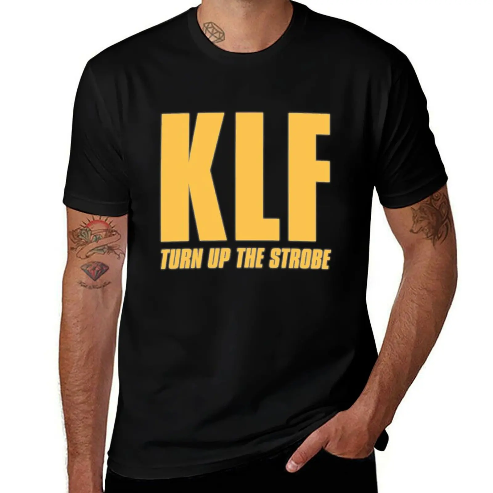 KLF - Turn Up The Strobe T-Shirt t shirts for man pack white T-Shirt