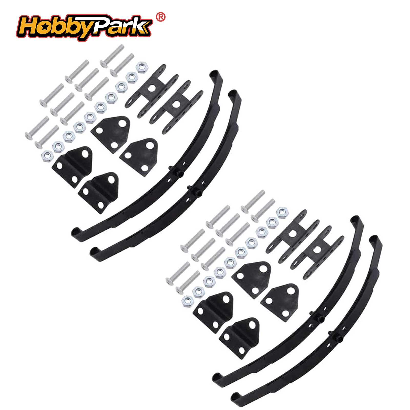 Kit de barres de suspension en acier à ressorts rigides HobbyPark pour 1/10 RC Rock Crawler RC4WD D90, pièces de rechange améliorées (2 kits)