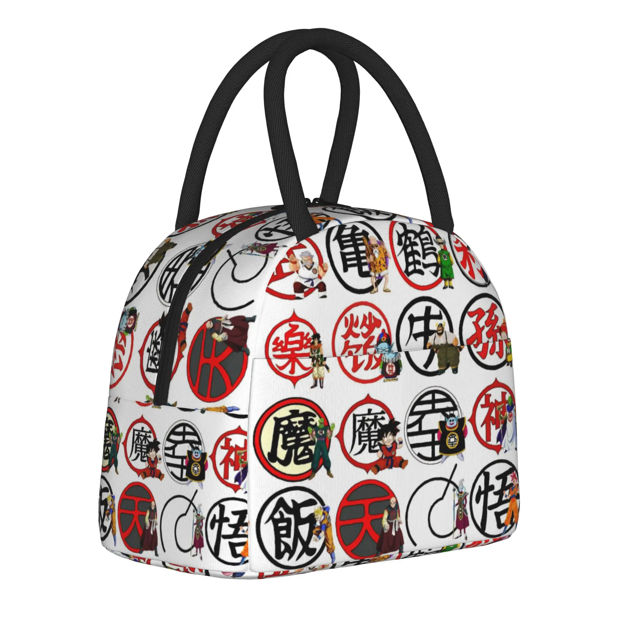 

DBZ Kanji Symbol Master Roshi Goku Insulated Lunch Bags Thermal Bag Meal Container Tote Lunch Box for Men Women College Outdoor
