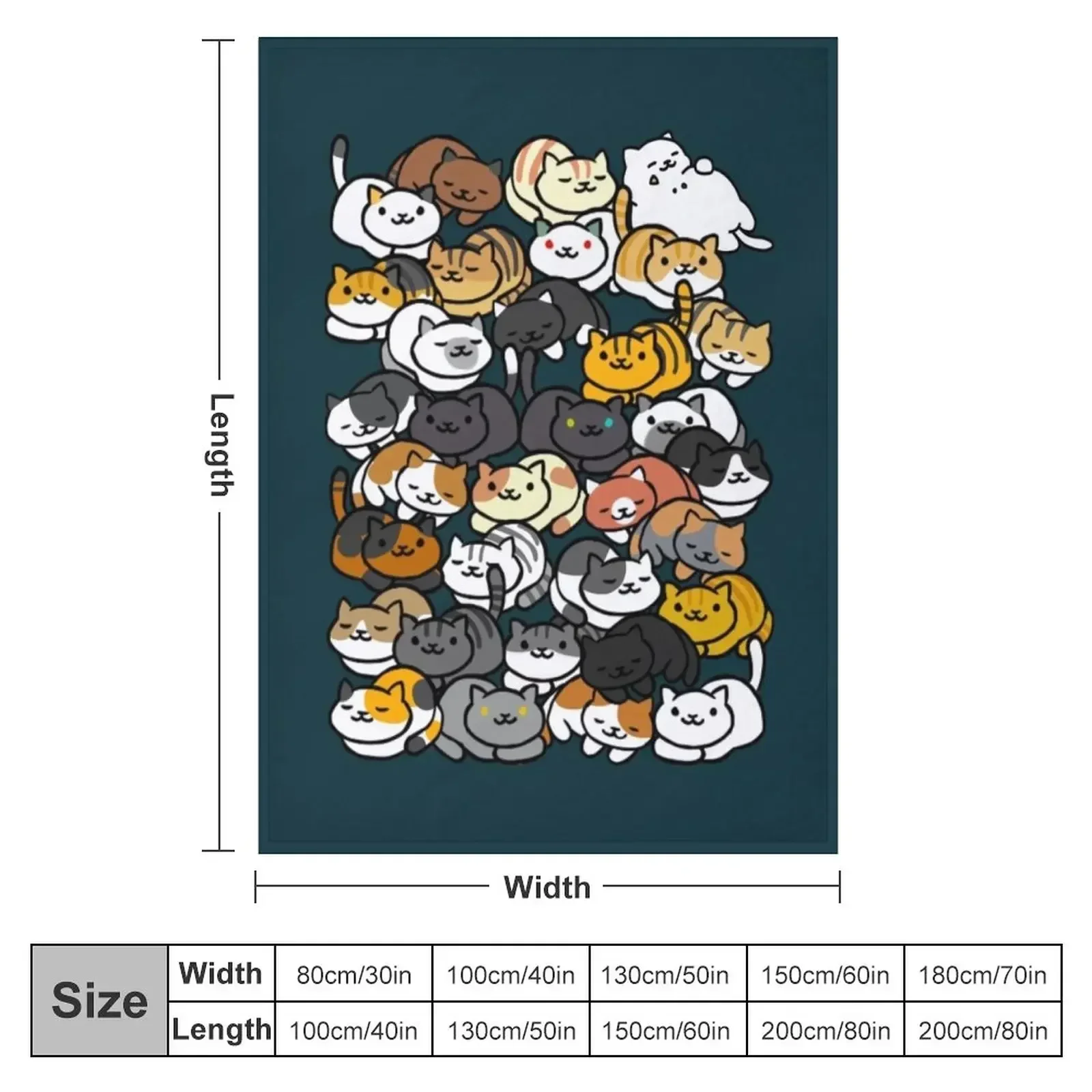 Neko Atsume Sleepy Kitties Throw Blanket Thins Summer Beautifuls Blankets