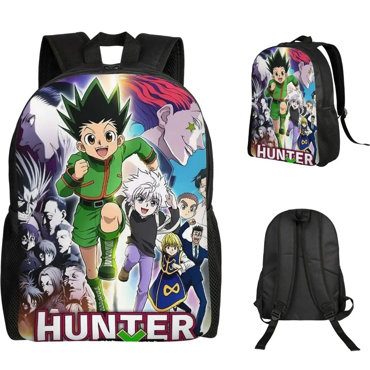 أنيمي هنتر X هنتر حقيبة الظهر رائجة البيع Daypack سعة كبيرة الأطفال BookBag حقيبة مدرسية حقائب كتف للرجال والنساء