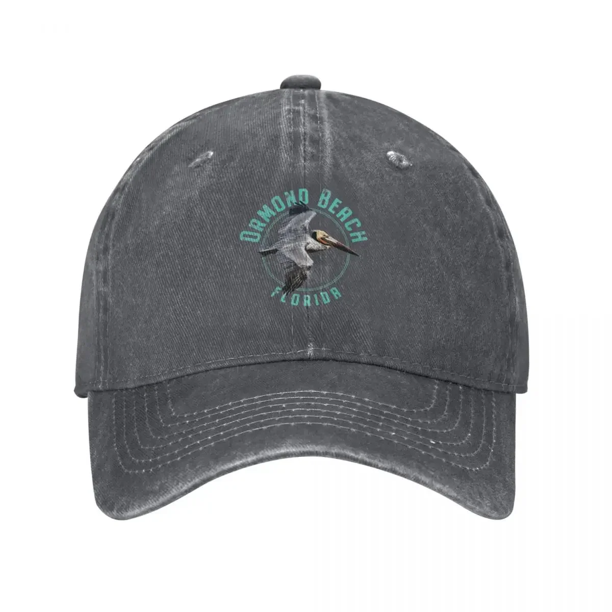 Ormond Beach Florida Pelican Design Baseball Cap Hat Man For The Sun tea Hat men's big size hat Luxury Women's 2026 Men's