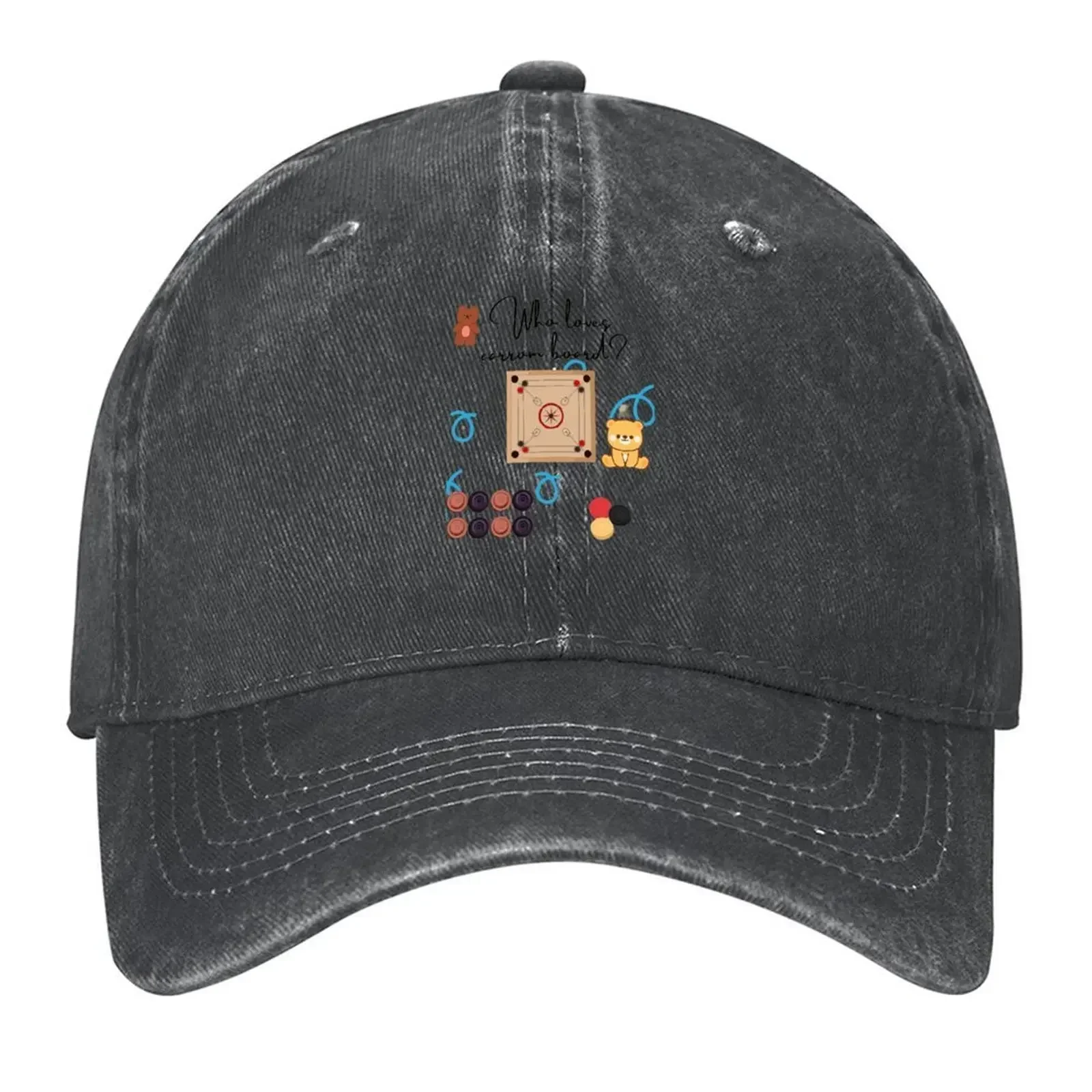 New Carrom Board Game Design t.shirt Baseball Cap Funny hats fishing hat Snap Back Hat birthday Hats For Women Men's