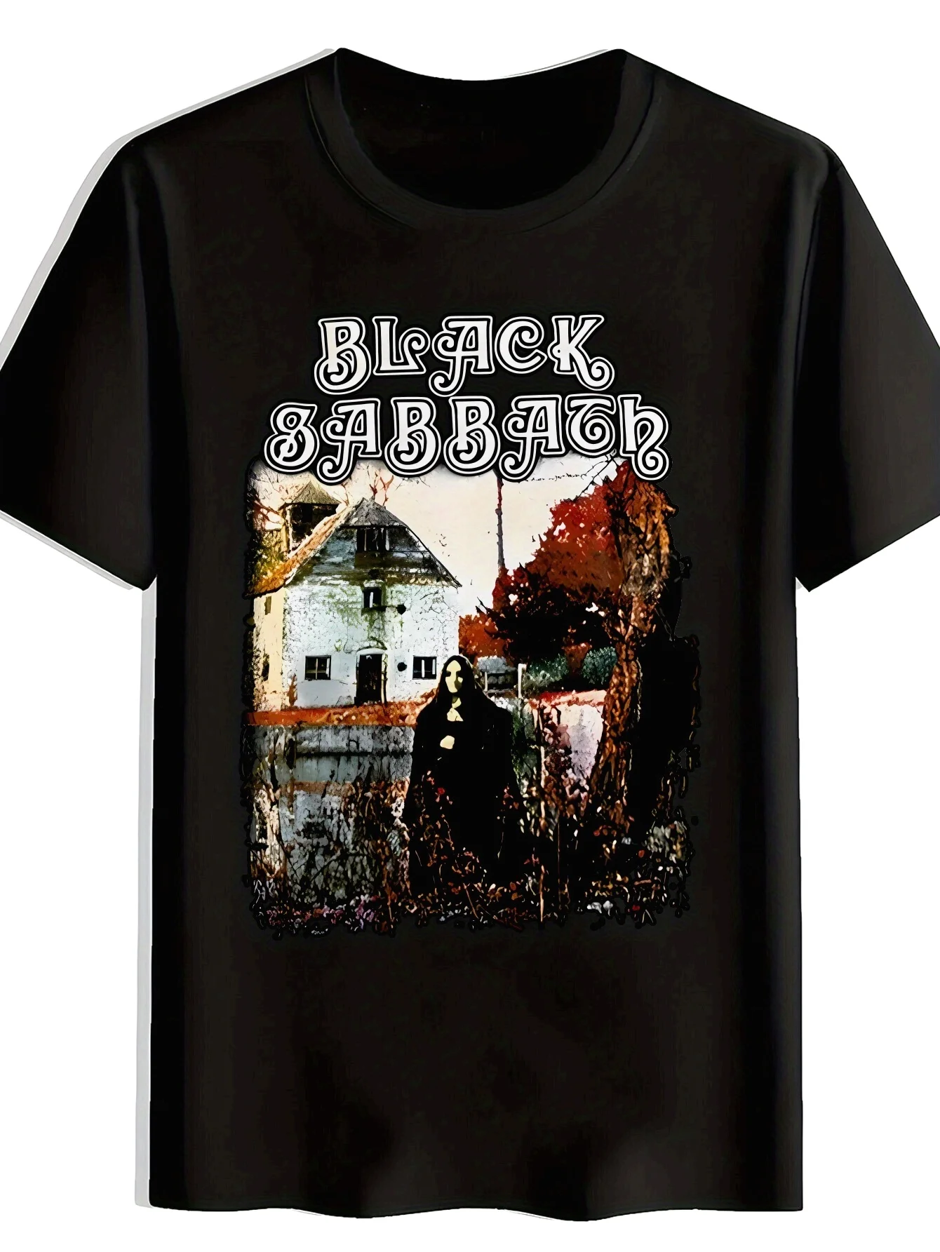 

Men S Vintage Rock Band Graphic T-Shirt - Black Short Sleeve Crew Neck Tee with Print Polyester Summer Top for Korn