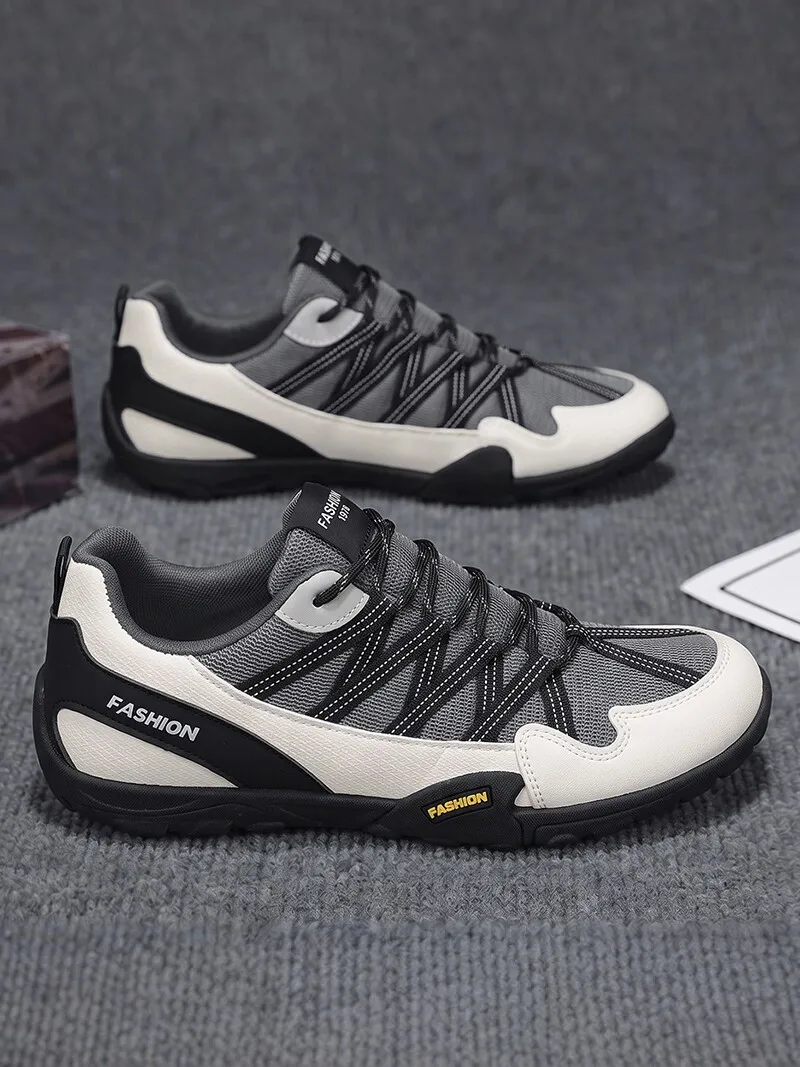 De Xin Men's Casual Running Shoes 2026 New Autumn Fashion Versatile Lightweight Racing Shoes Breathable Sporty round Toe