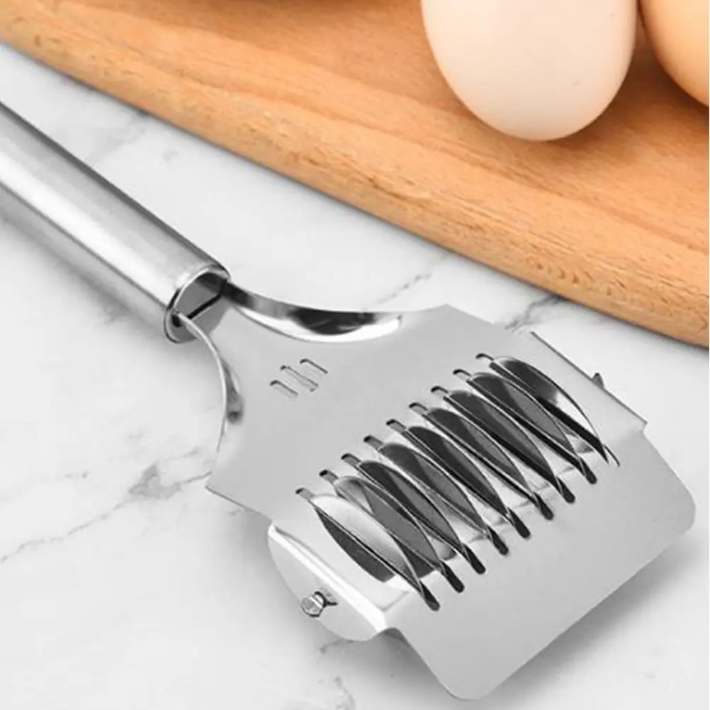 

2pcs Practical Kitchen Cutters Multi-functional Noodle Scallion Shallot Stainless Steel Dough Tool Vegetable