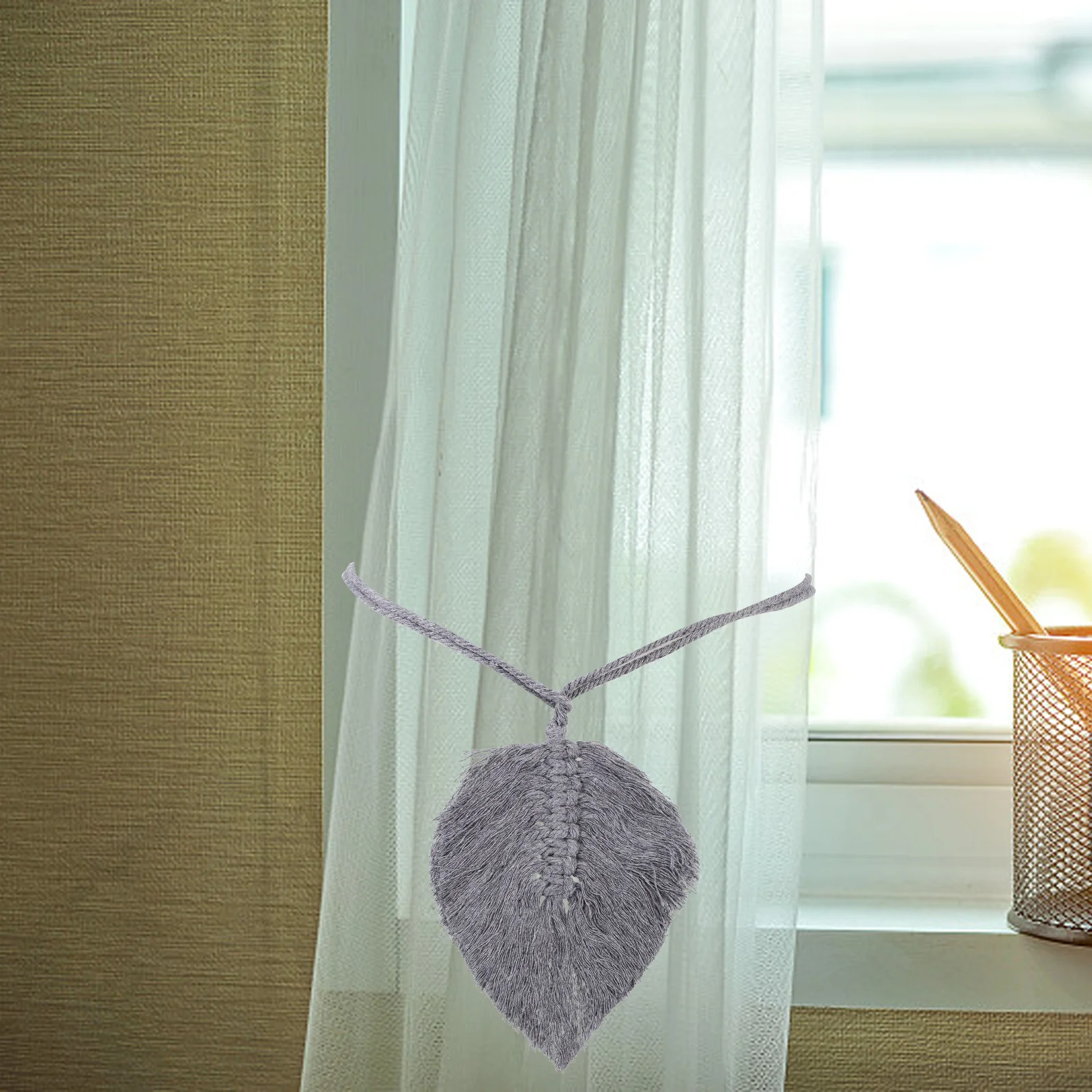 2 قطعة حساسة البوهيمي الحياكة رباط للستائر أنيقة الاستخدام المنزلي ملحق للنوافذ أبواب جدار المنزل استخدام الستار المثبت #5