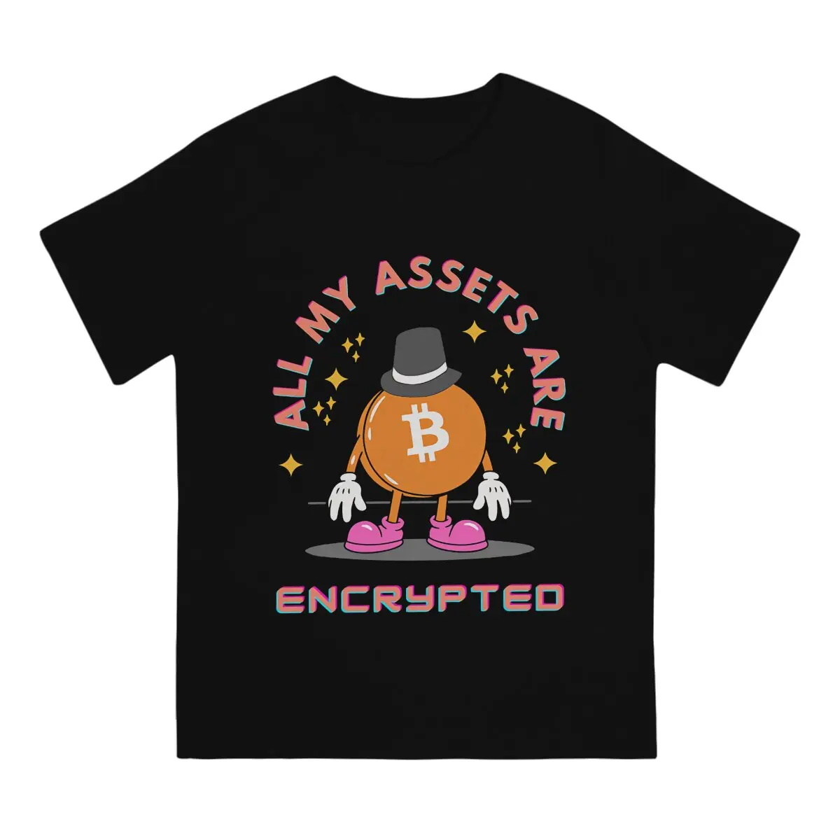 Blockchain Bitcoin All my assets Tshirt Graphic Men Tops Vintage Fashion Summer Polyester Streetwear Harajuku T Shirt