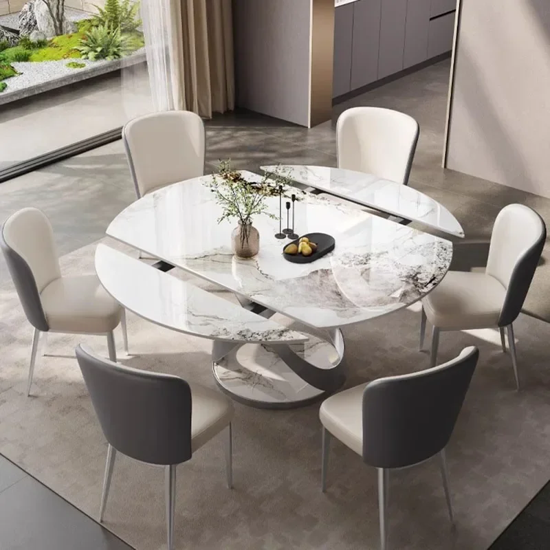 

Dressing Dinning Table Auxliar Luxury Folding Round Extendable Dining Table Bedside Service Mesas De Jantar Room Furniture
