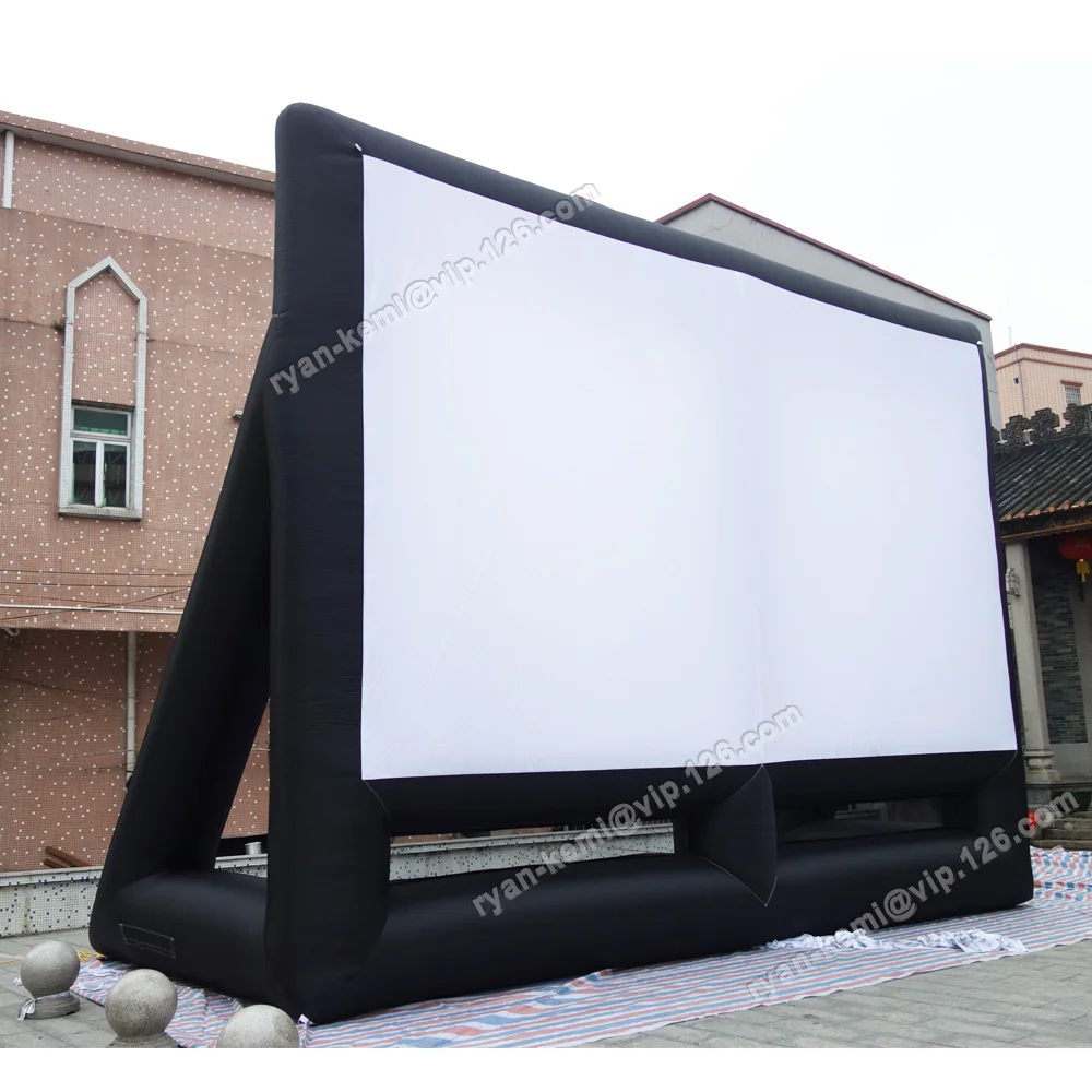 8x6m Giant Inflatable Movie Screen Inflatable Projection Cinema Screen Large Film TV outdoor backyard party Screen