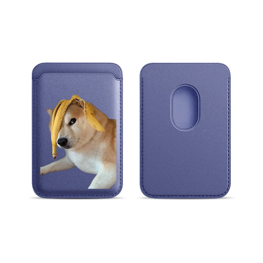 Niedliche Shiba Inu Leder-Kartenhülle für Magnetische Hüllen, Geeignet für alle iPhone Magsafe Karten-Handyhüllen – Detail 20