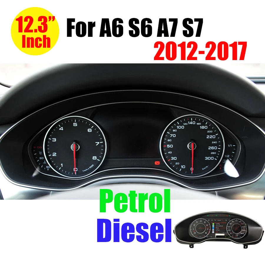 Digitaal instrumentencluster LCD snelheidsmeter voor Audi A3 A4 A5 A6 A7 S6 Q3 Q5 Q7 TT CarPlay Android Auto dashboardpaneel cockpit
