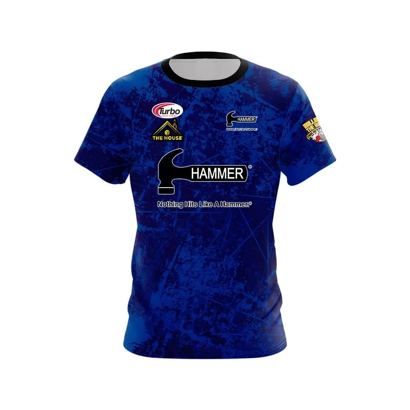 New Men Hammer Ice Cream Waffle Cone Split Print Bowling Jersey Short Sleeve Performance Sports Tee Fan Casual Streetwear Tops