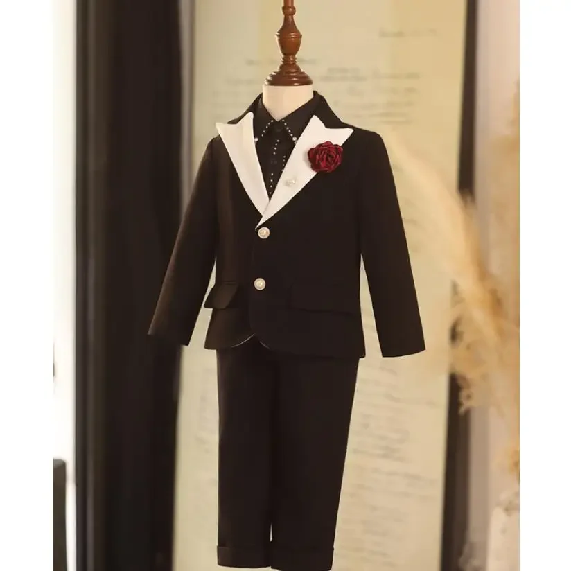 Costumes de Rhformels pour enfants, défilé, performance de piano, robe de soirée, mariage, anniversaire, blazer pour garçons, ensembles de smoking, A3853, nouveau, 2024