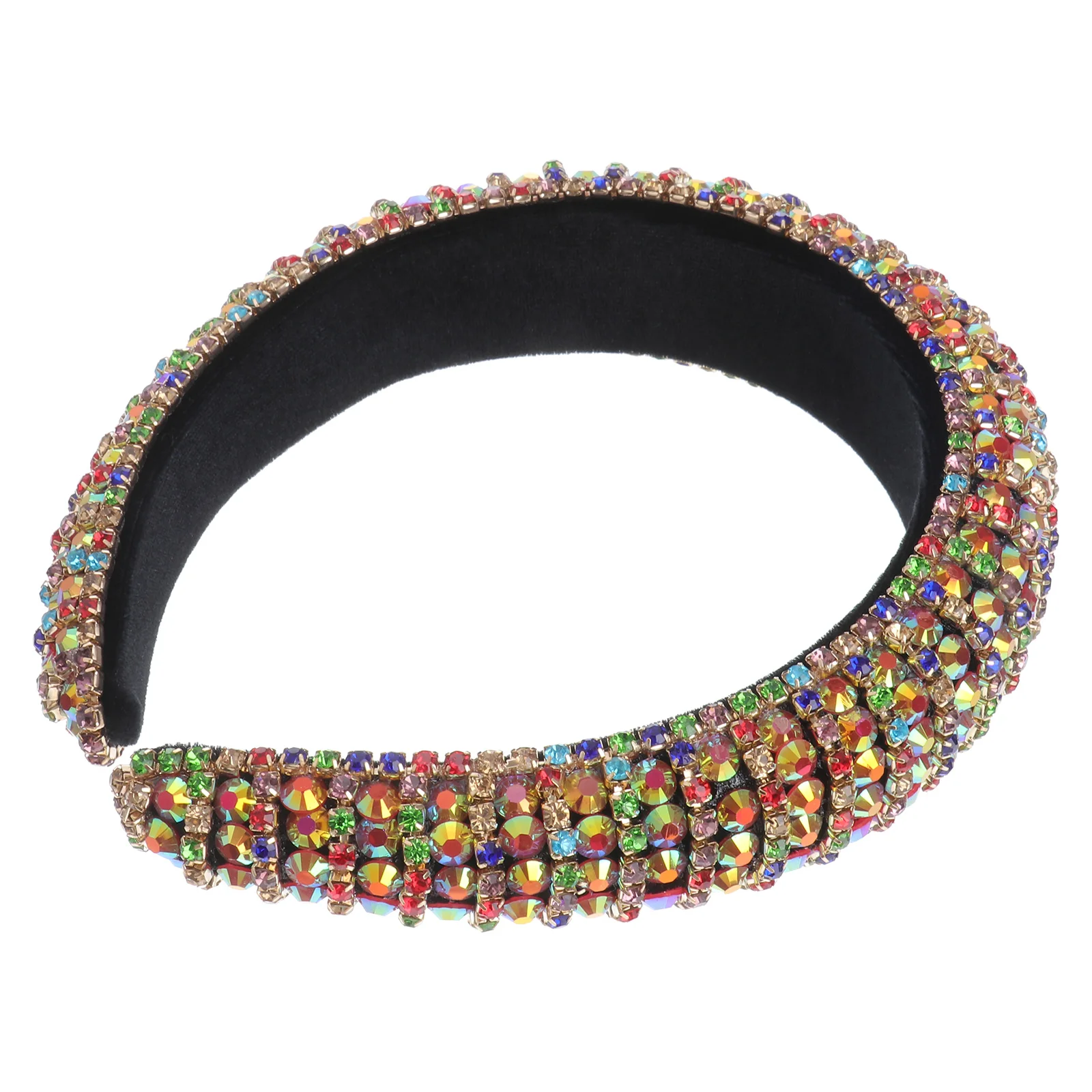 

Повязка на голову со стразами для женщин, широкий обруч для волос, элегантный великолепный дизайн, модный аксессуар, хит продаж, ювелирные изделия, подарок