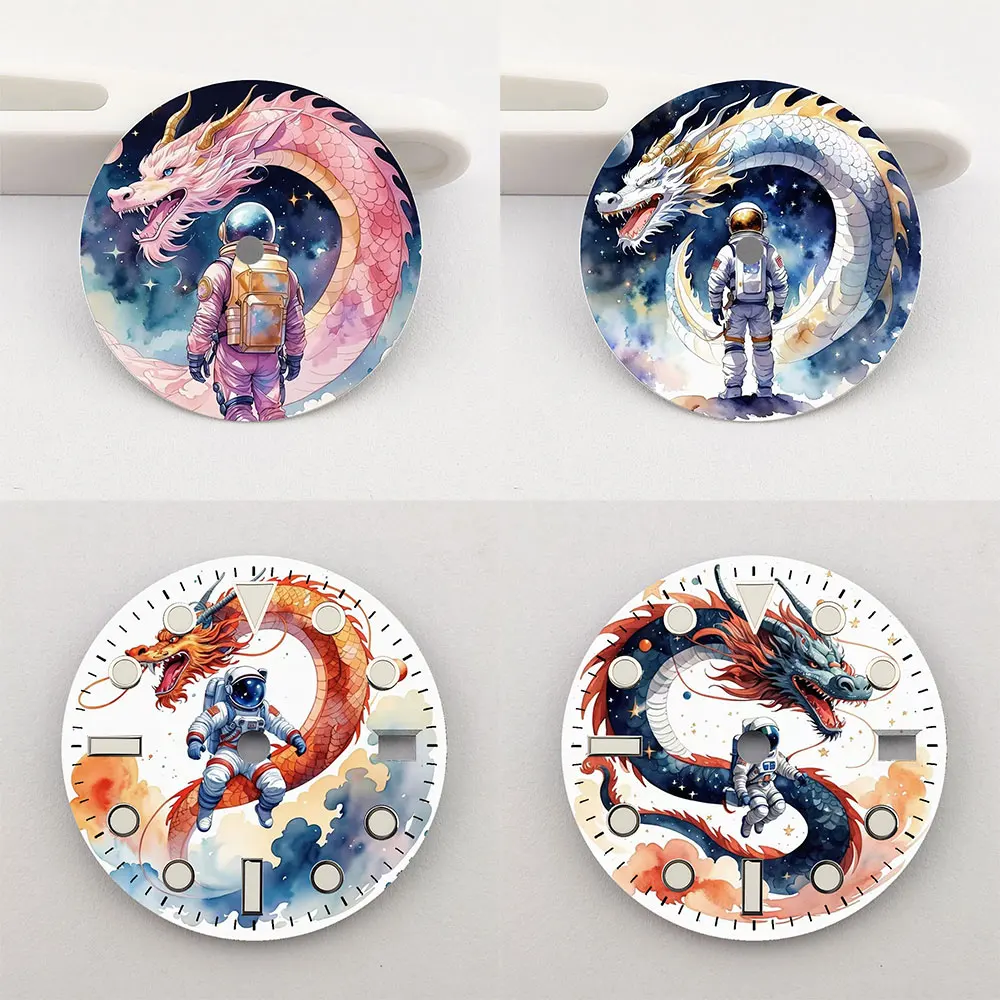 

28.5mm dial nh35 dial, creative dial, color printing, custom dial, suitable for NH35/36 movement watch parts