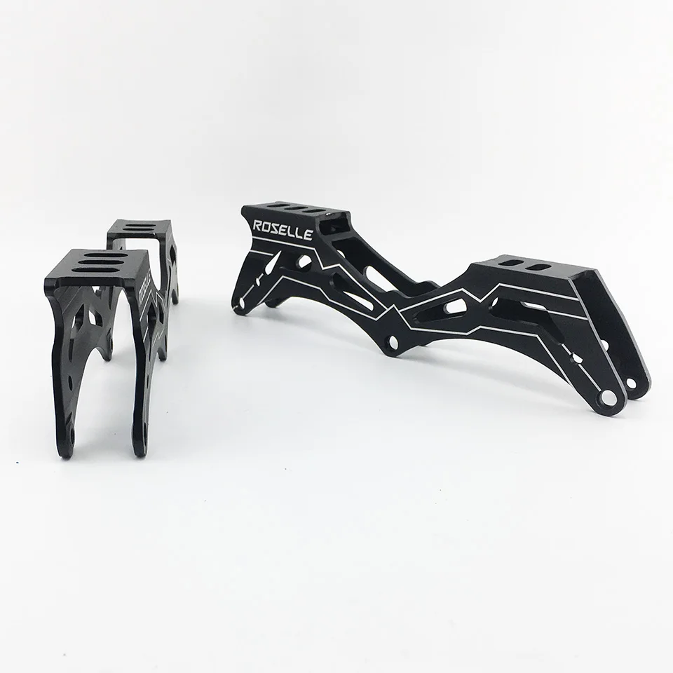 Originele Roselle 3X110 Mm Chassis Een Paar Speed Skate Frame 250Mm Inline Skates Frame Voor Slalom Boot 135-180Mm Montageafstand