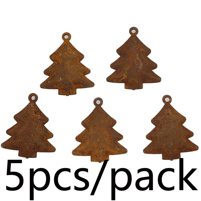 5er-Pack 4,5 cm Retro Rostige Weihnachtsglocken-Dekorationen, Sternhorn, Neujahr, Festival, DIY-Anhänger – Detail 7