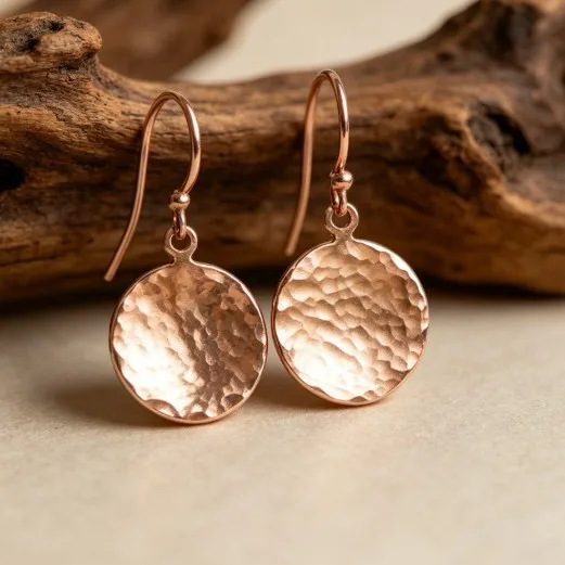 European American Style Uneven Texture Metal Round Drop Earrings For Women Fashion Circle Jewelry Girl Gifts Party Office Casual