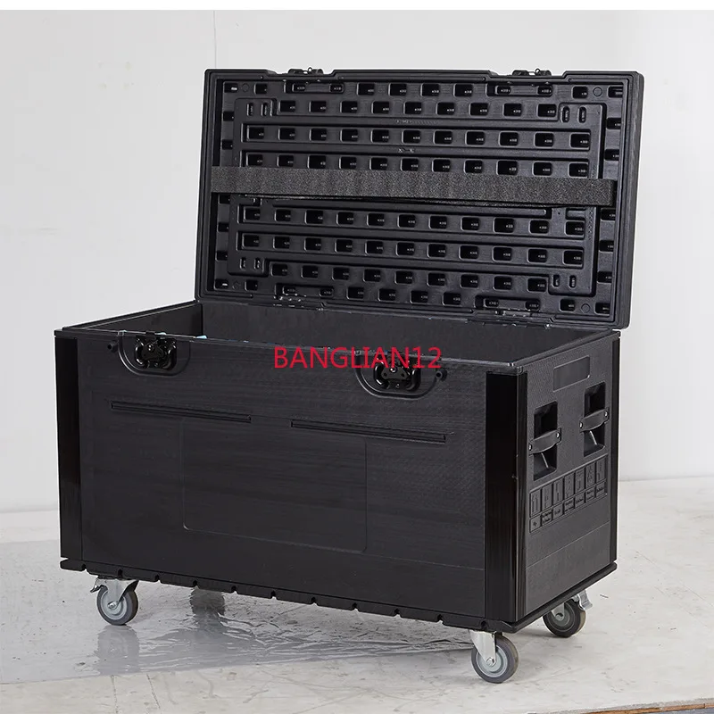 

PE Plastic Air Case Stage Crew Equipment Sound Lighting Wire Mobile Wheel Storage Toolbox