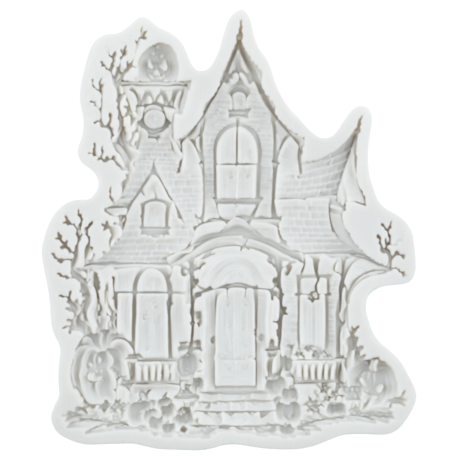 هالوين منزل مسكون قوالب السيليكون منزل فندان أدوات تزيين الكعكة قطاعات الكيك الشوكولاته الحرفية معجون اللثة بوليمر كلاي #3