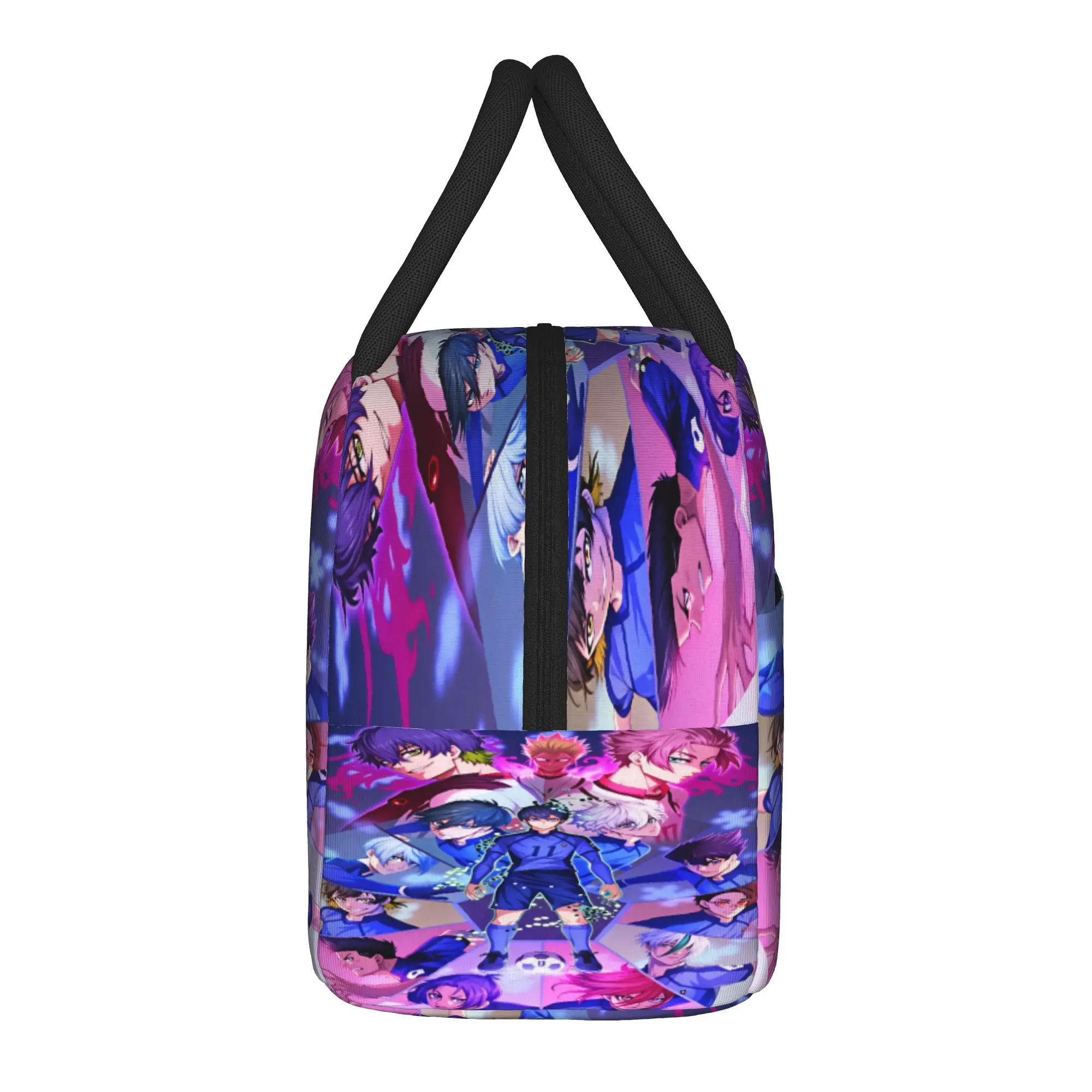 Anime Blue Locks Lunch Bag For Adult  Print Lunch Box Vintage School Cooler Bag Portable Insulated Oxford Thermal Lunch Bags