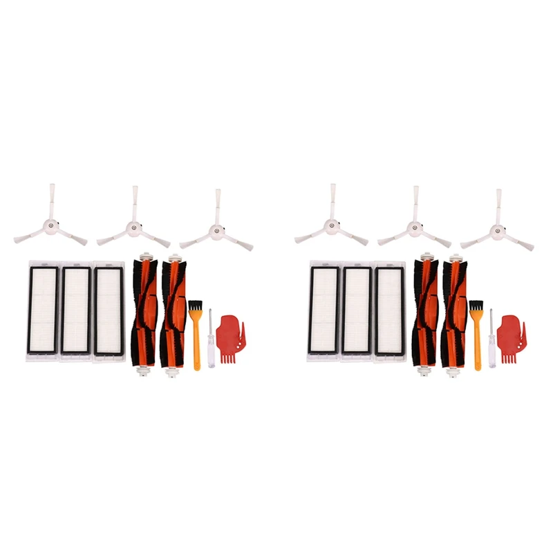 

4 шт. основная щетка + 6 шт. Hepa-фильтров + 6 шт. боковых щеток для пылесоса Высокоэффективная очистка подметания для робота Xiaomi Mi