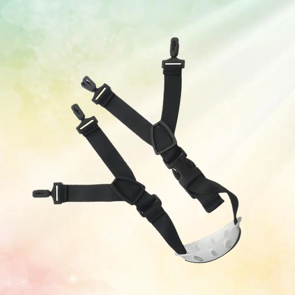 White Safety Chin Strap Adjustable Elasticity Chinstrap Rest for Helmets