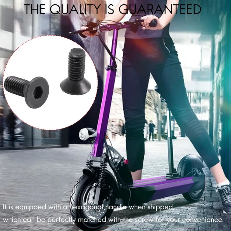 Xiaomi M365スクーター用の六角形ハンドル付きハンドルバー,フロントフォーク,チューブネジ,交換部品キット,ninebot es2アクセサリー,4個