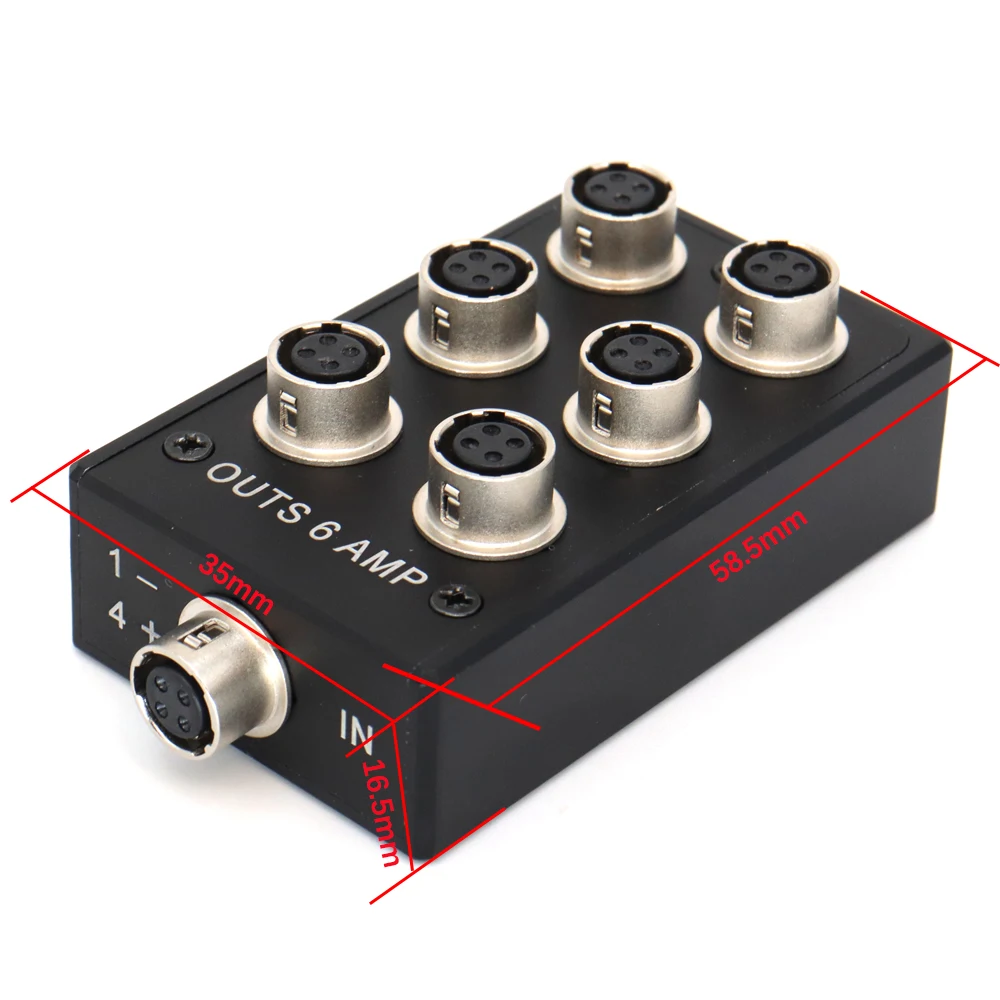Hirose 4 pin to 4 pin power out 3AMP/6AMP for Sound Devices 688 633 Zoom F8 Camera power fourway/ Three Way splitter Distributor