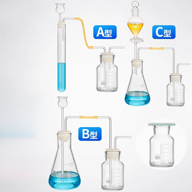 

Carbon dioxide CO2 oxygen hydrogen production device gas generator liquid separation funnel test tube gas collection bottle