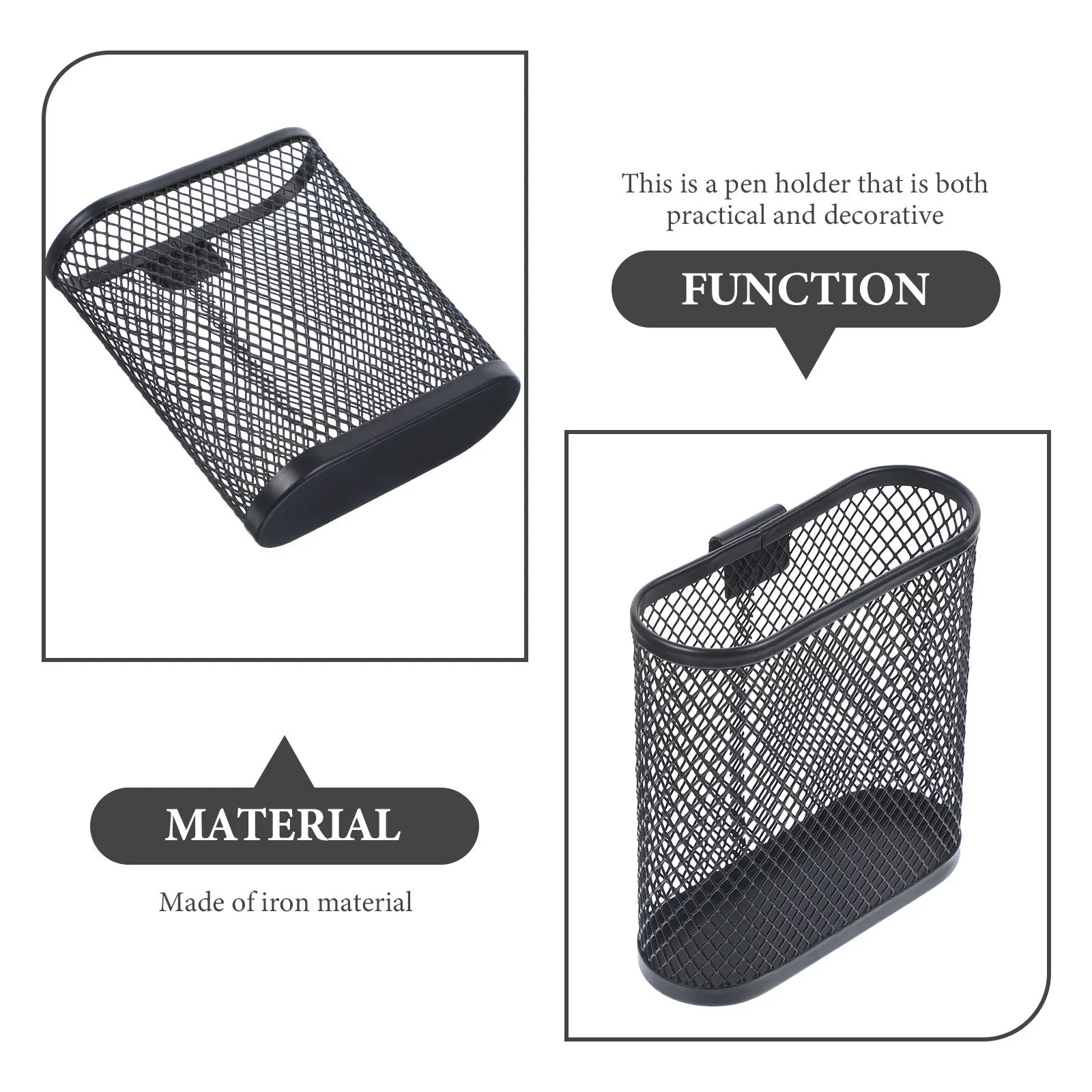 

Iron Mesh Desk Organizer Large Capacity Pen Holder Pencil Cup Office Desktop Storage Container Pencil Holder for Desk