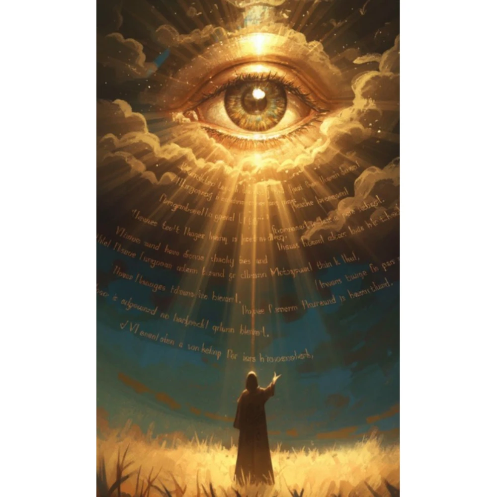

500/1000/1200/2000 PCS Jigsaw Puzzles Eyes of God Pray Family Activity Games for Gameroom Bedroom Home Decor Gift