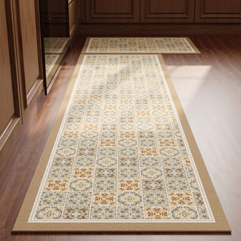 

Kitchen Carpet PVC Leather Anti-slip Foot Mats Waterproof Oil-proof Floor Mat Home Decoration Easy Clean Wear-resistant Rug 러그