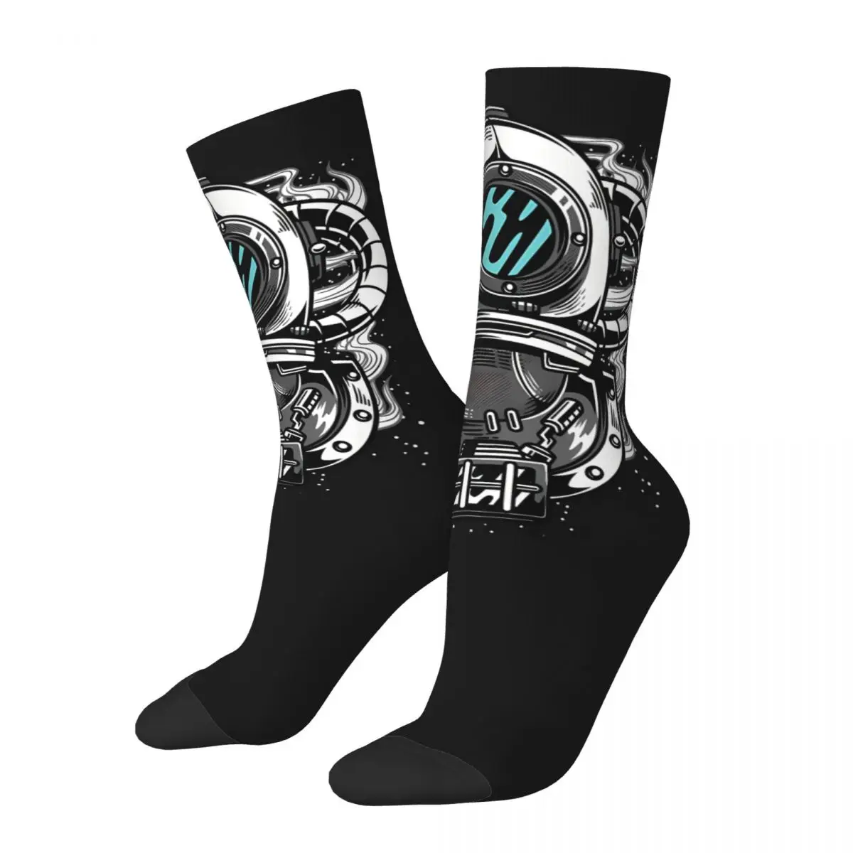 Deep Diving Helmet Sock Printed Man Polyester