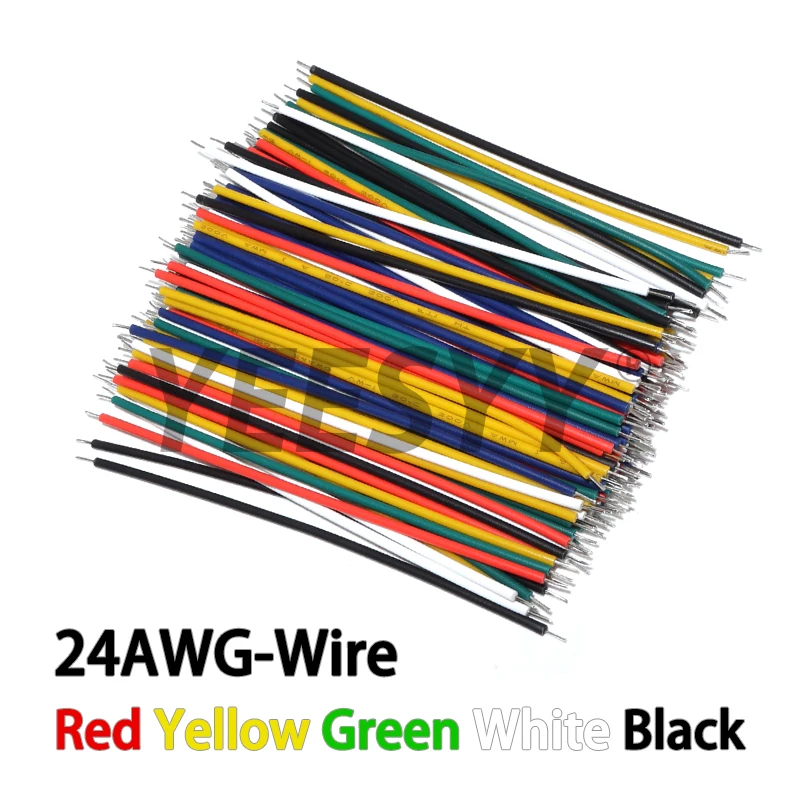120Pcs/100Pcs 24AWG 8cm Tin-Plated Breadboard Jumper Cable Wire 8cm 24AWG Fly Jumper Wire Cable Tin Conductor Wires 24AWG 8CM