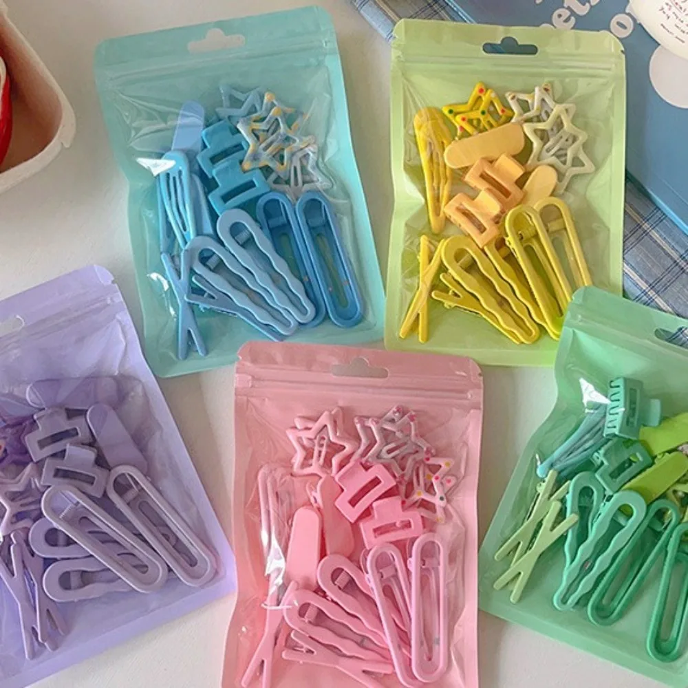 

18pcs Kawaii Candy Color Hair Clip Set Korean Cute Star Bangs Clip BB Clip DIY Dopamine Hairpin Children Headwear