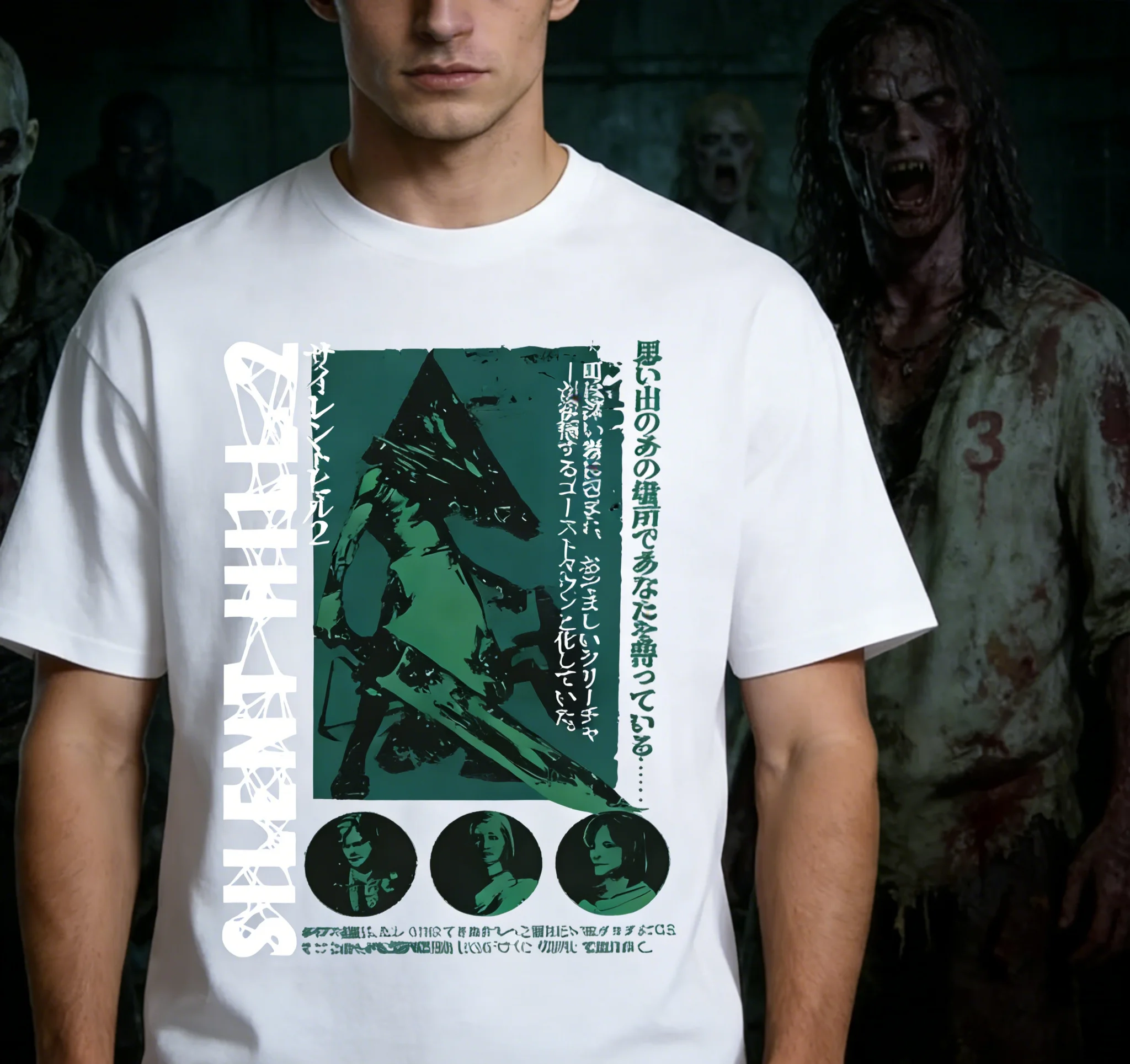 

Футболка с принтом Silent H-Hill Pyramid Head из фильмов и сериалов ужасов для мужчин и женщин, Y2K Super Street Headwear Retro Game, подарок