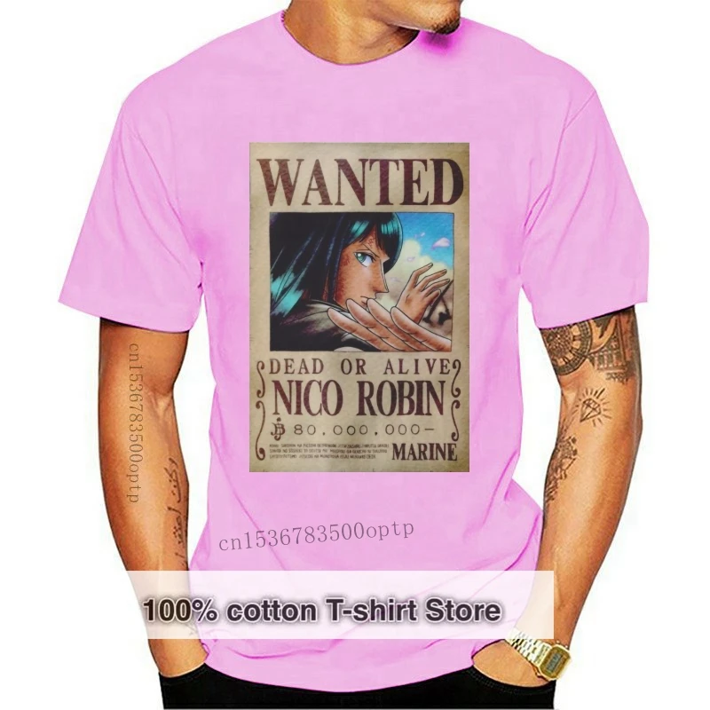 Wanted Nico Robin T-Shirt Top Men Unisex 2019 New Short Sleeve Men Fashion Men Round Neck Cotton T Shirt