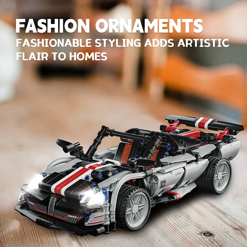 

Small-particle three-dimensional building block racing car series model assembly children's toy, a perfect birthday gift.