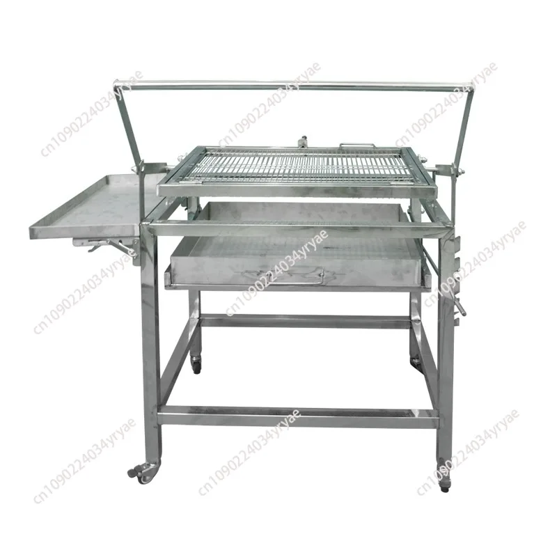 

Rotating Charcoal Grills, BBQ Grill Portable Smoker Grill Stainless Steel Charbroil Grill for Outdoor Camping Picnics