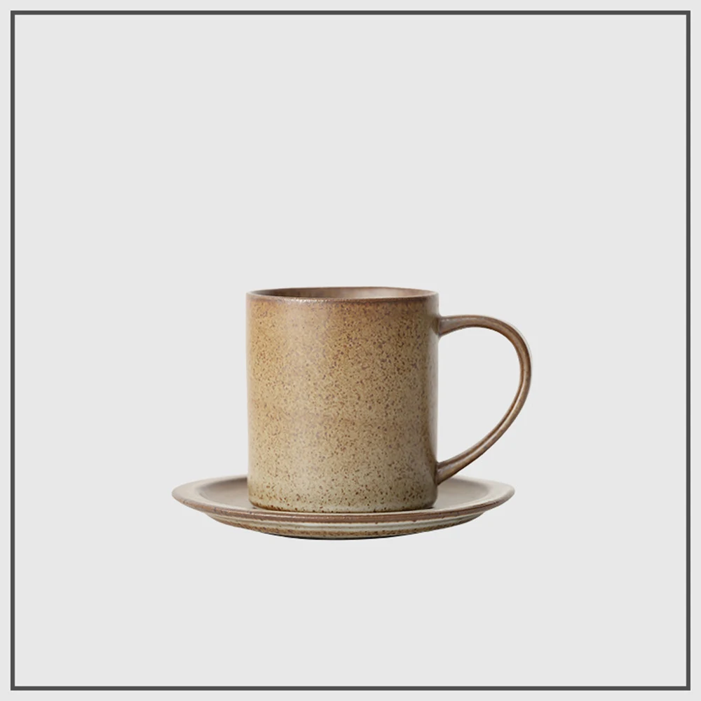 

Japanese Style Ceramic Coffee Mug Cup Retro Style Solid Color Afternoon Tea Coffee Mug Cup