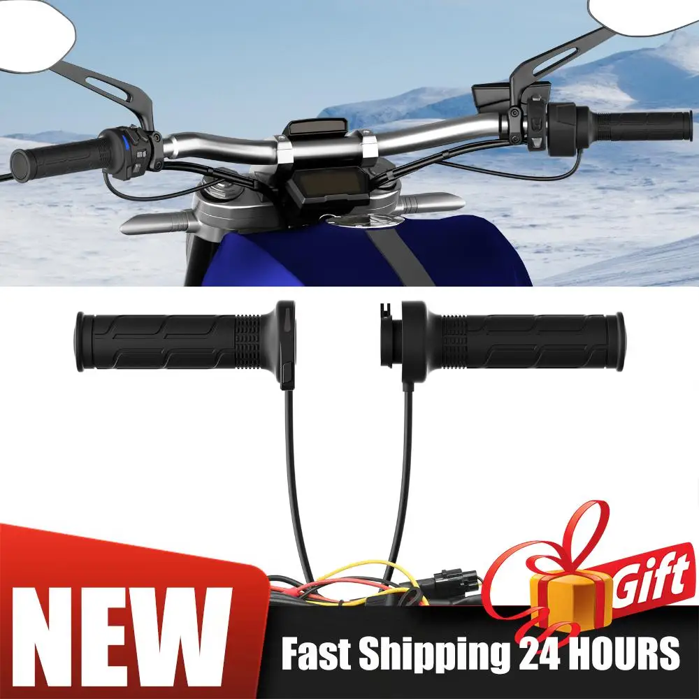 DC 12V Motorcycle Handlebar Heater Hot Grip Handlebar Hand Warmer 22mm Waterproof 6 Gear Electric Heated Grips Heating Handlebar view 6
