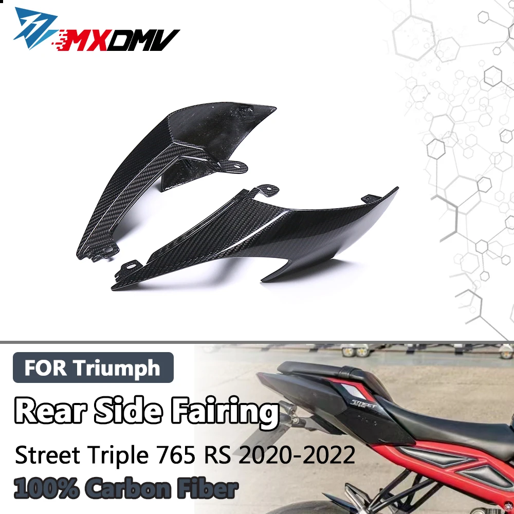 

For Triumph Street Triple 765 R RS 2020 2021 2022 100% Carbon Fiber Rear Side Fairings Motorcycle Accessories