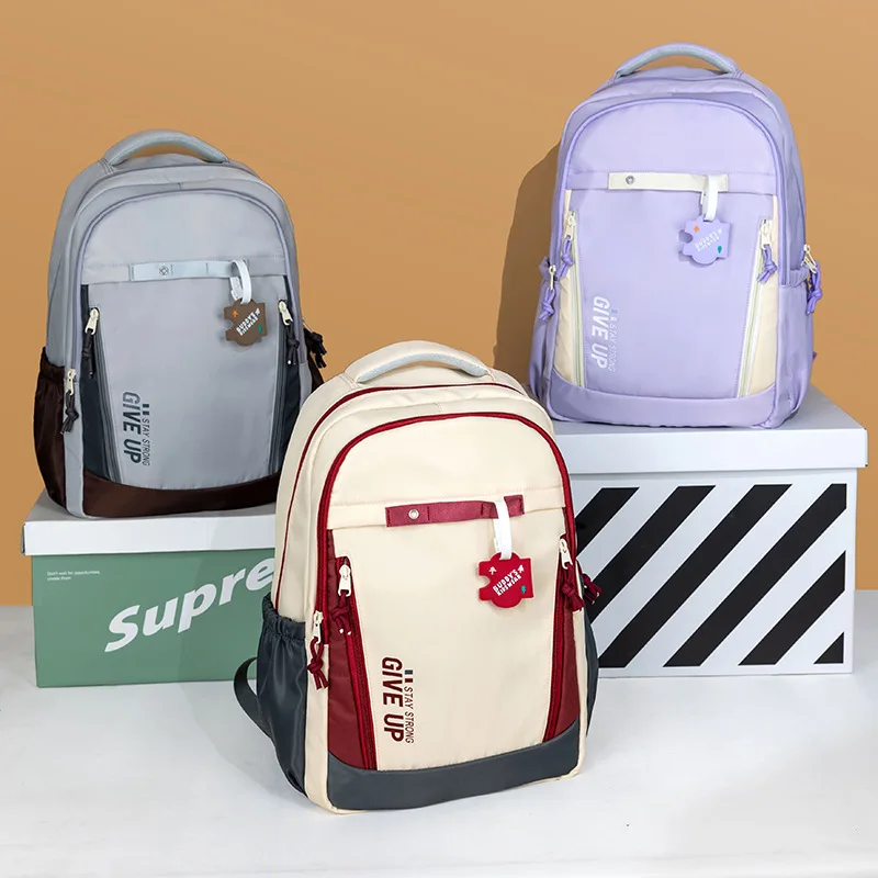 Fashion Teenage Boys and Girls Large Capacity Backpacks Lightweight Waterproof Student Schoolbag Korean Cute Women Shoulder Bags